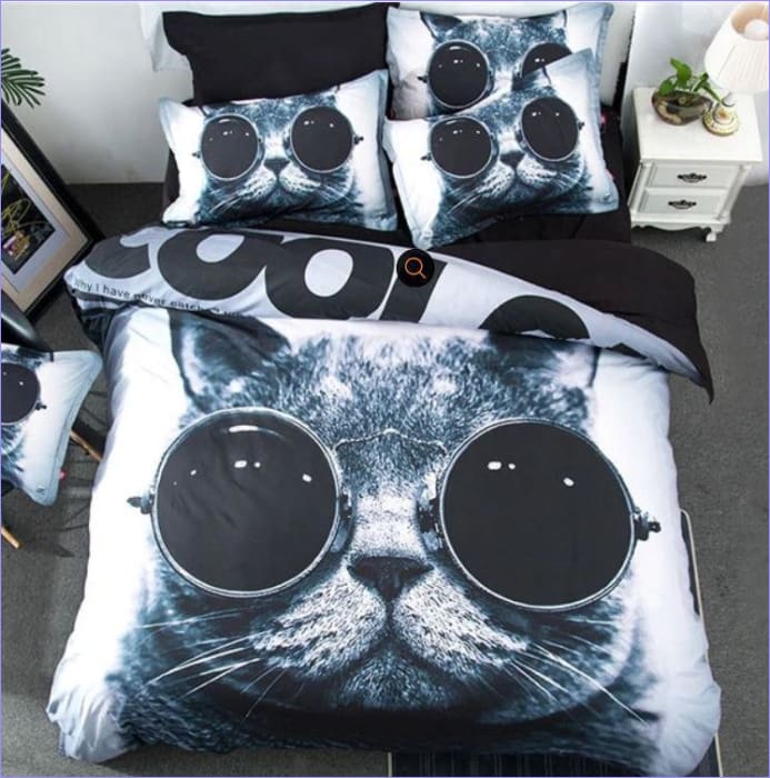 Stilvoller Katzen-Bettbezug