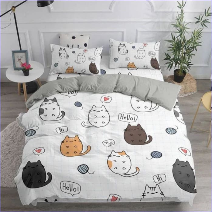 Manga-Katzen-Bettbezug-Mehrfachbezug