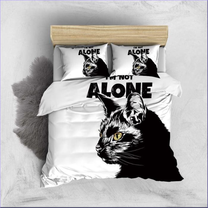 Schwarz-weißer Katzenbettbezug