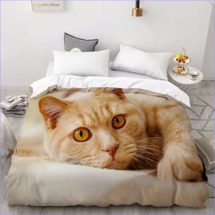 Ingwer-Katzen-Bettbezug