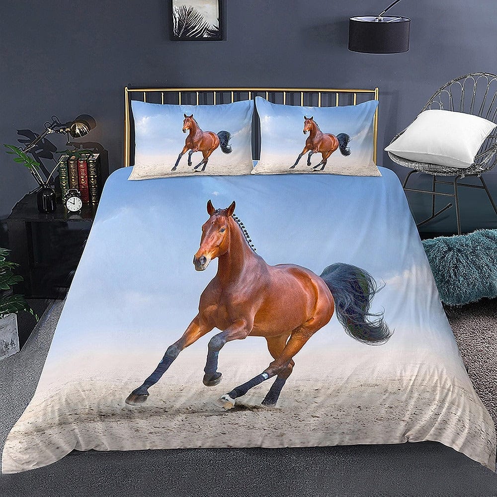 Doppelter Bettbezug mit Pferd