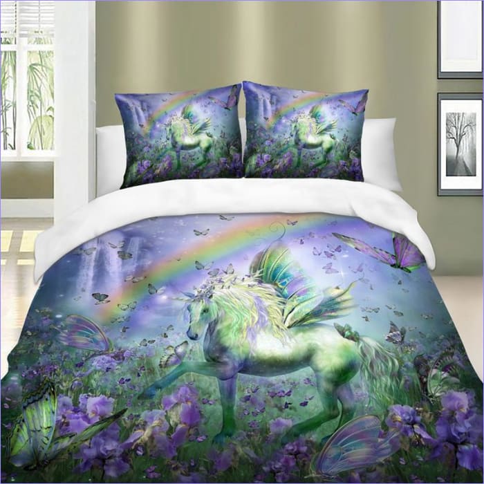Regenbogen-Pferd-Bettbezug