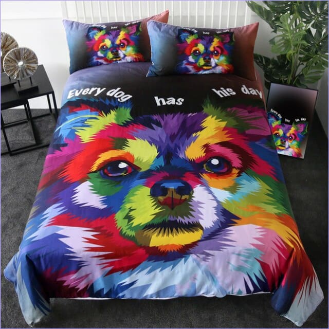 Künstlerischer Chihuahua-Bettbezug