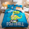 Fußball-Dinosaurier-Bettbezug