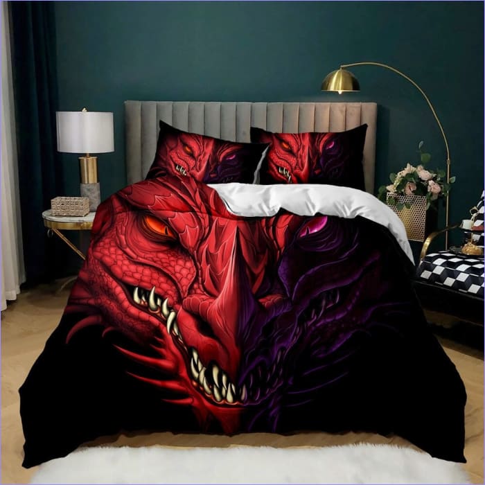Roter Drachen-Bettbezug
