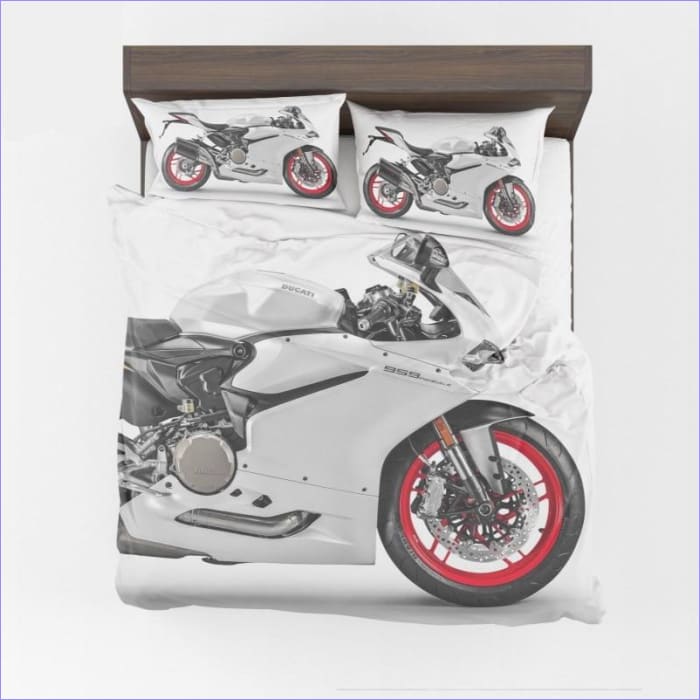 Weißer Ducati-Bettbezug