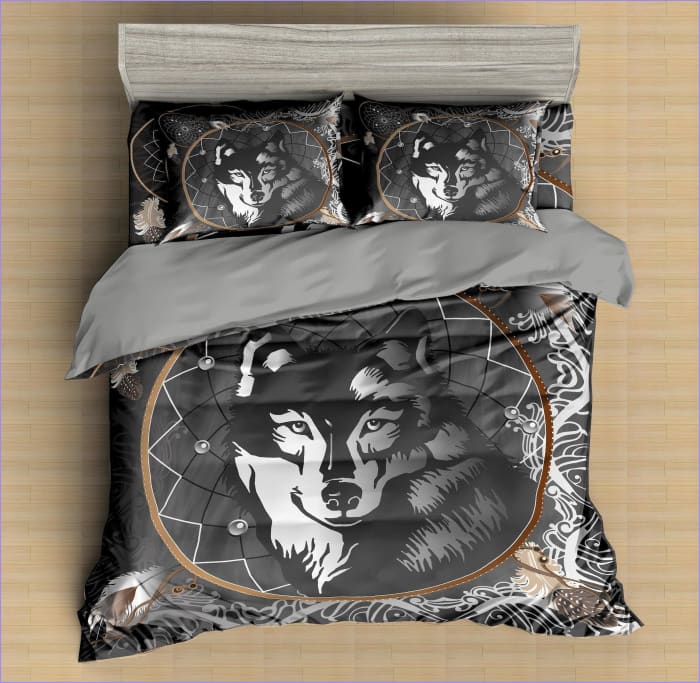 Bettbezug mit Wolf-Emblem