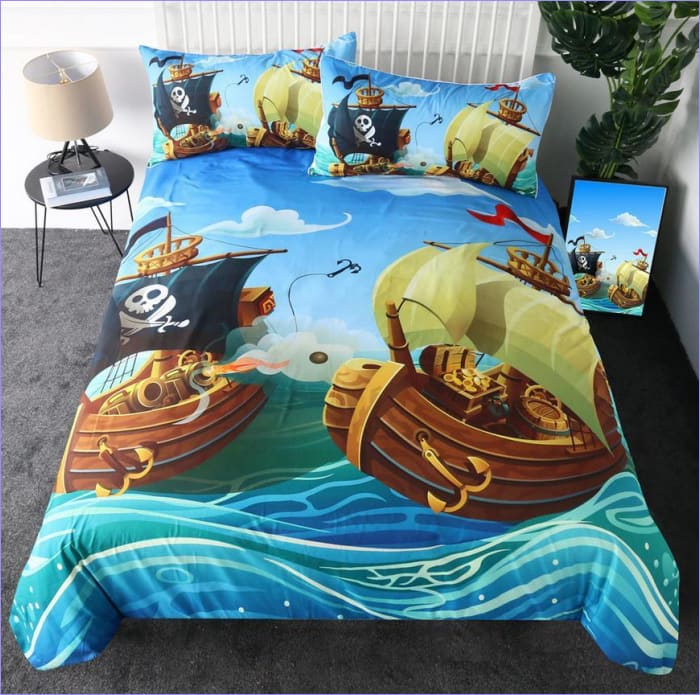 Piratenschiff-Kinderbettbezug