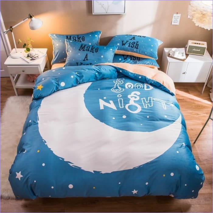 Bettbezug für Kinder mit Mond und Nacht