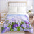Bettbezug mit rosa Schmetterlingen und Blumenmuster