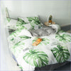 Bettbezug mit tropischen Pflanzen und Blumen