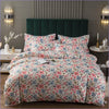 Bettbezug im englischen Stil mit Blumenmuster in Beige, Rosa und Blau