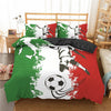 Bettbezug mit italienischer Flagge und Fußball