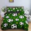 Fußballgrüner Bettbezug mit Sternen