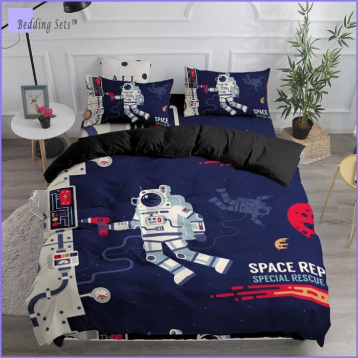 Astronauten-Galaxie-Bettbezug