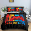 Mehrfarbiger Gamer-Bettbezug für 2 Personen
