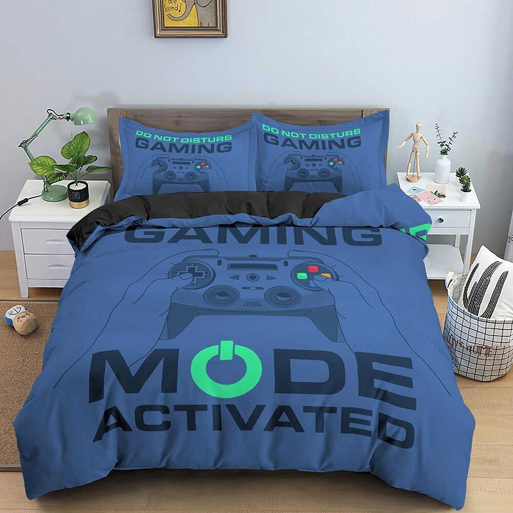 Bettbezug Gaming-Modus aktiviert blau