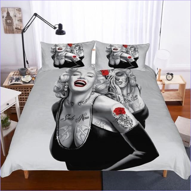 Monroe Tattoo Gothic Bettbezug