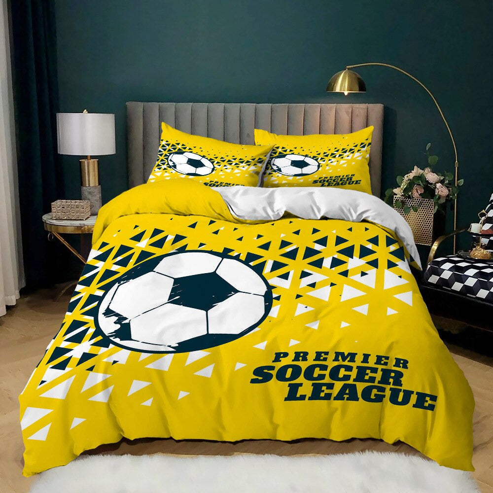 Fußball-Premier-League-Bettbezug in Gelb