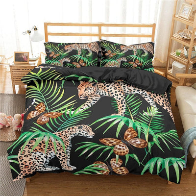 Tropischer Dschungel-Bettbezug