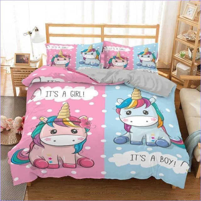Einhorn-Bettbezug für Mädchen und Jungen