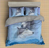 Blauer Wolf Bettbezug