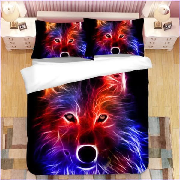 Elektrischer Wolf-Bettbezug