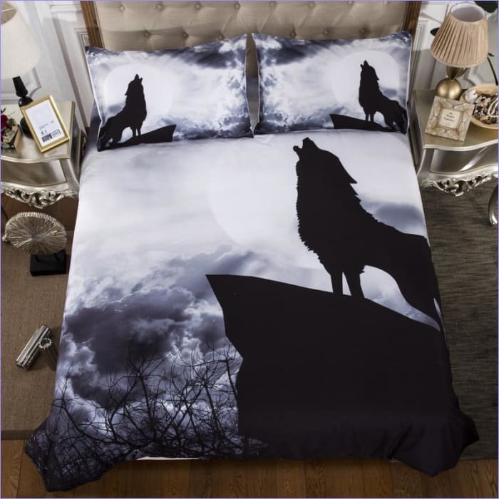 Majestätischer Wolf-Bettbezug