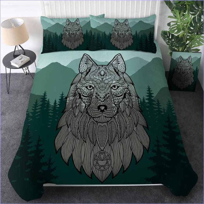 Bergwolf Bettbezug