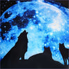 Bettbezug mit Wolf und blauem Mond