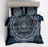 Mitternachtsblauer Mandala-Bettbezug