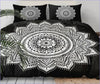 Schwarz-weißer Mandala-Bettbezug