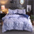 Luxuriöser Bettbezug aus blauem Marmor