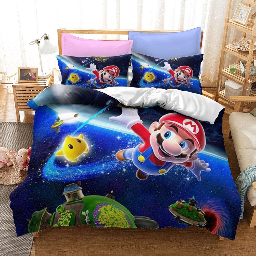 Mario Galaxy Doppel-Bettbezug