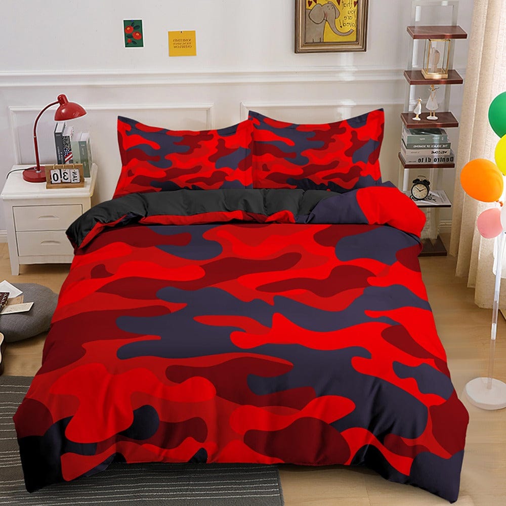 Roter Militär-Bettbezug 220 x 240