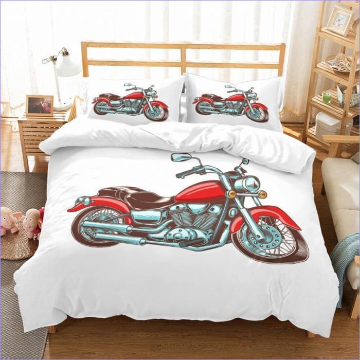 Roter individueller Motorrad-Bettbezug