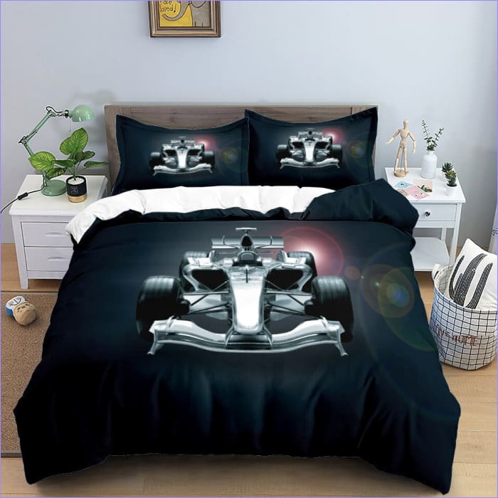 Blanko-Formel-1-Bettbezug in Schwarz