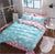 Blauer und rosa Teddybär-Bettbezug (wendebar)