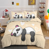 Panda-Doppelbettbezug