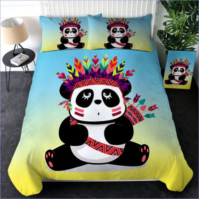 Indischer Panda-Bettbezug