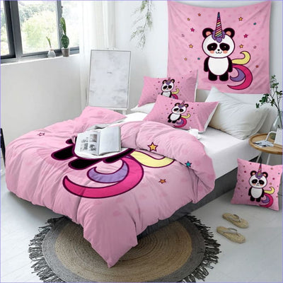 Einhorn-Panda-Bettbezug