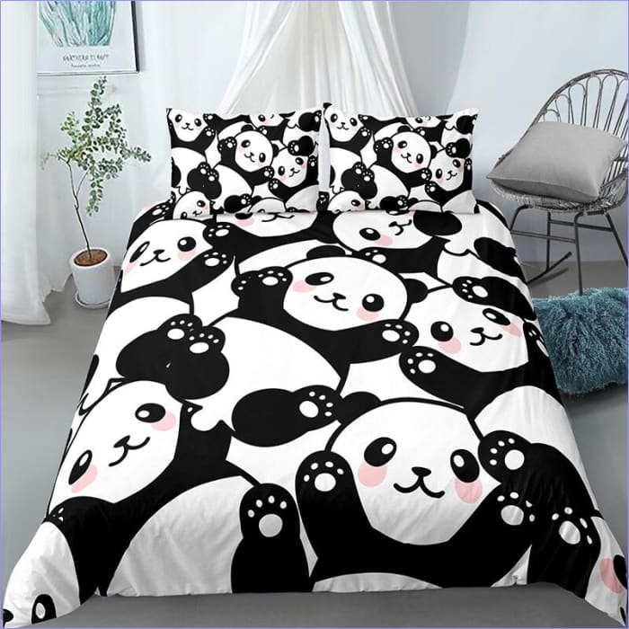 Mehrfach-Panda-Bettbezug