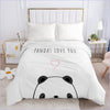 Skandinavischer Panda-Bettbezug