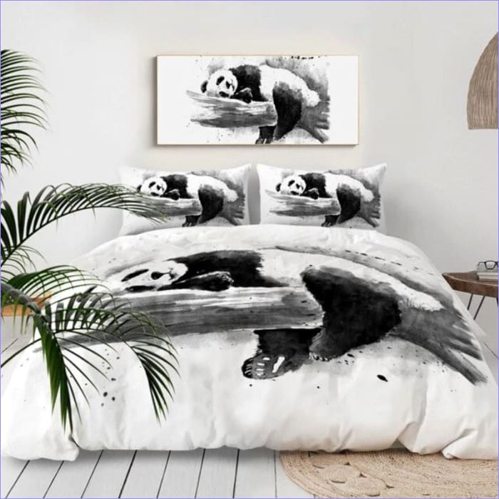 Schlafender Panda-Bettbezug