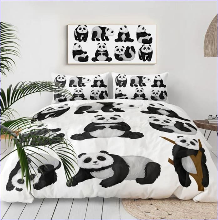 Lustiger Panda-Bettbezug