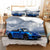 Blauer Porsche Bettbezug