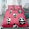 Kleiner Panda-Rosa-Bettbezug