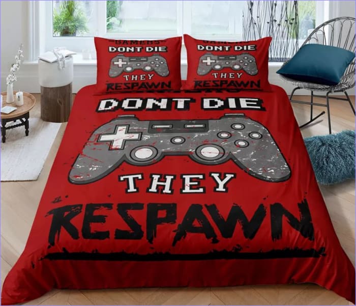 Gamer Respawn Roter Bettbezug