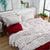 Rot-weißer Bettbezug