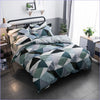 Mehrfarbiger geometrischer skandinavischer Bettbezug